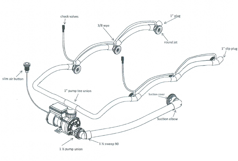 Jetted Tub Standard Kit Diagram
